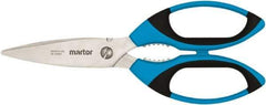 Martor USA - 2-3/4" LOC, 8-1/2" OAL Stainless Steel Blunt-Point Scissors - Ambidextrous, Fiberglass Straight Handle, For Fabrics, Paper, Heavy Weight Paper - Exact Tool & Supply