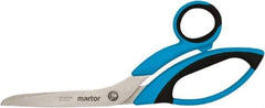 Martor USA - 3-7/50" LOC, 8-1/2" OAL Stainless Steel Blunt-Point Scissors - Ambidextrous, Fiberglass Offset Handle, For Fabrics, Paper, Heavy Weight Paper - Exact Tool & Supply