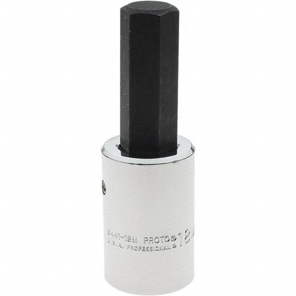 Proto - 1/2" Drive, 18mm Hex Bit Socket - 4" OAL - Exact Tool & Supply