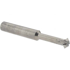 Accupro - 5/16° 5/16" Cut Diam, 1/8" Cut Width, 5/16" Shank, Solid Carbide Double-Angle Cutter - Exact Tool & Supply