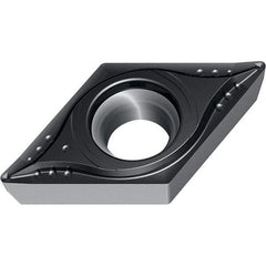 Walter - DCMT MM4 Grade WSM20S Turning Insert - TiAlN+Al2O3+(Al) Finish, 55° Rhombic, 9.53mm Inscr Circle, 3.97mm Thick, 0.4mm Corner Radius - Exact Tool & Supply
