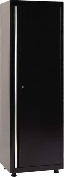Sandusky Lee - 4 Shelf Locking Storage Cabinet - Steel, 24" Wide x 18" Deep x 72" High, Black - Exact Tool & Supply