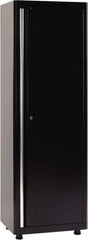 Sandusky Lee - 4 Shelf Locking Storage Cabinet - Steel, 24" Wide x 18" Deep x 72" High, Black - Exact Tool & Supply