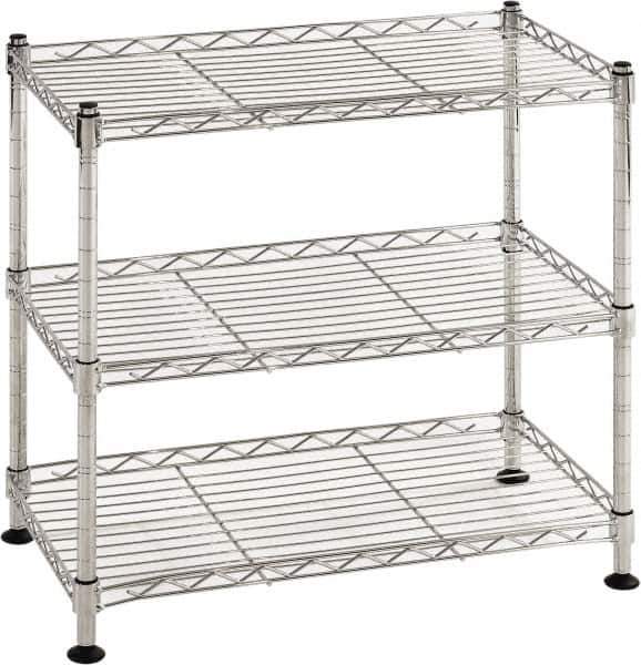 Sandusky Lee - 3 Shelf Wire Shelving Unit - 18" Wide x 10" Deep x 18" High, - Exact Tool & Supply
