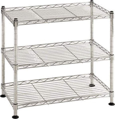 Sandusky Lee - 3 Shelf Wire Shelving Unit - 18" Wide x 10" Deep x 18" High, - Exact Tool & Supply