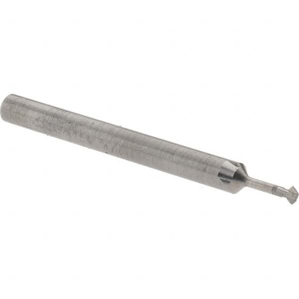 Accupro - 5/64° 5/64" Cut Diam, 0.039" Cut Width, 1/8" Shank, Solid Carbide Double-Angle Cutter - Exact Tool & Supply