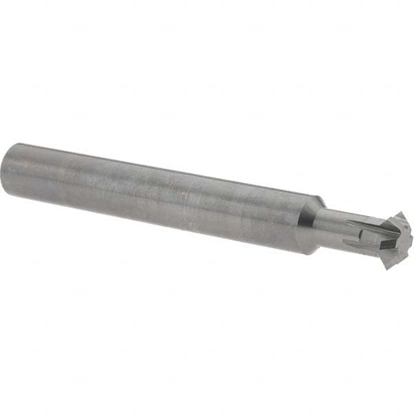 Accupro - 7/16° 7/16" Cut Diam, 0.157" Cut Width, 7/16" Shank, Solid Carbide Double-Angle Cutter - Exact Tool & Supply