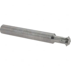 Accupro - 7/16° 7/16" Cut Diam, 0.157" Cut Width, 7/16" Shank, Solid Carbide Double-Angle Cutter - Exact Tool & Supply