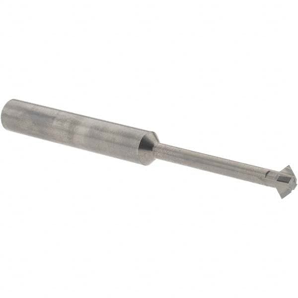 Accupro - ° 6mm Cut Diam, 0.118" Cut Width, 1/4" Shank, Solid Carbide Double-Angle Cutter - Exact Tool & Supply