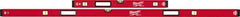 Milwaukee Tool - Magnetic 32" & 78" Long 6 Vial Box Beam Level - Aluminum, Red, 2 Level & 4 Plumb Vials - Exact Tool & Supply