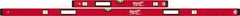 Milwaukee Tool - 32" & 78" Long 6 Vial Box Beam Level - Aluminum, Red, 2 Level & 4 Plumb Vials - Exact Tool & Supply