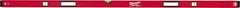 Milwaukee Tool - Magnetic 78" Long 3 Vial Box Beam Level - Aluminum, Red, 1 Level & 2 Plumb Vials - Exact Tool & Supply