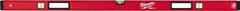 Milwaukee Tool - 59" Long 3 Vial Box Beam Level - Aluminum, Red, 1 Level & 2 Plumb Vials - Exact Tool & Supply