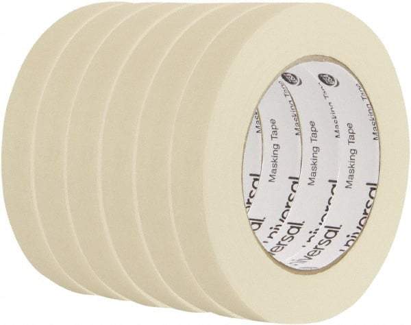 UNIVERSAL - 18mm Wide x 54.8 m Long Beige Crepe Paper Masking Tape - Series 6697, 5 mil Thick, 19 In/Lb Tensile Strength - Exact Tool & Supply
