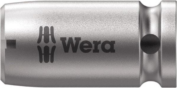Wera - 1/4 Socket Drive to 1/4 Hex Female Square-Drive to Hex Bit Adapter - 1" OAL - Exact Tool & Supply