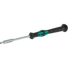 Wera - 1.8mm Solid Shaft Precision Nutdriver - Cushion Grip Handle, 6-1/4" OAL - Exact Tool & Supply