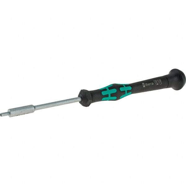 Wera - 1.5mm Solid Shaft Precision Nutdriver - Cushion Grip Handle, 6-1/4" OAL - Exact Tool & Supply