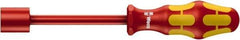 Wera - 5/8" Solid Shaft Insulated Nutdriver - Cushion Grip Handle, 237mm OAL - Exact Tool & Supply