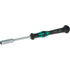 Wera - 5mm Solid Shaft Precision Nutdriver - Cushion Grip Handle, 6-1/4" OAL - Exact Tool & Supply