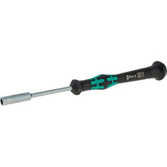 Wera - 4.5mm Solid Shaft Precision Nutdriver - Cushion Grip Handle, 6-1/4" OAL - Exact Tool & Supply