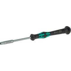 Wera - 3.5mm Solid Shaft Precision Nutdriver - Cushion Grip Handle, 6-1/4" OAL - Exact Tool & Supply
