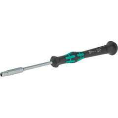 Wera - 3.2mm Solid Shaft Precision Nutdriver - Cushion Grip Handle, 6-1/4" OAL - Exact Tool & Supply