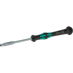 Wera - 3mm Solid Shaft Precision Nutdriver - Cushion Grip Handle, 6-1/4" OAL - Exact Tool & Supply