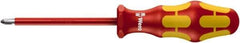 Wera - PZ.0 Point, 80mm Blade Length Posidrive Screwdriver - 161mm OAL - Exact Tool & Supply