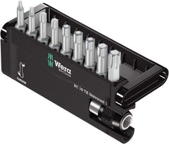 Wera - 10 Piece, 1/4" Drive Screwdriver Bit Set - T8 to T40 Torx - Exact Tool & Supply