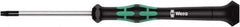 Wera - 6 Torx Driver - 40mm Blade Length, 137mm OAL, Ergonomic Handle - Exact Tool & Supply