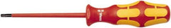 Wera - 10 Torx Driver - 80mm Blade Length, 161mm OAL, Ergonomic Handle - Exact Tool & Supply
