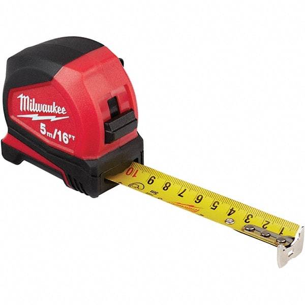 Milwaukee Tool - Tape Measures Length (Feet): 16.00 Width (Inch): 1 - Exact Tool & Supply