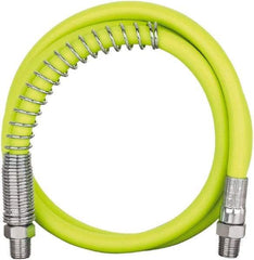 Legacy - 3' Long, 10,000 psi Operating Pressure, Rubber Grease Gun Hose - 1/8 NPT, 10,000 psi Burst Pressure - Exact Tool & Supply