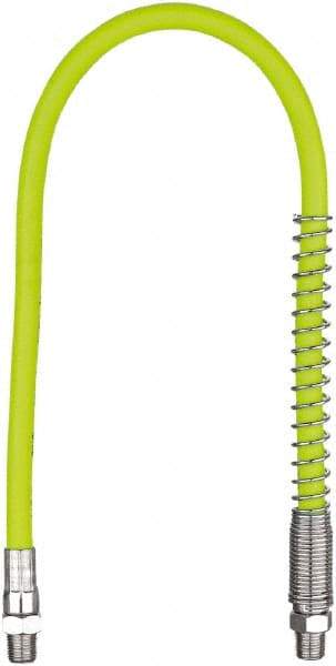 Legacy - 1-1/2' Long, 10,000 psi Operating Pressure, Rubber Grease Gun Hose - 1/8 NPT, 10,000 psi Burst Pressure - Exact Tool & Supply