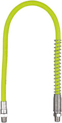 Legacy - 1-1/2' Long, 10,000 psi Operating Pressure, Rubber Grease Gun Hose - 1/8 NPT, 10,000 psi Burst Pressure - Exact Tool & Supply