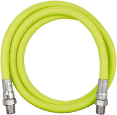Legacy - 3' Long, 10,000 psi Operating Pressure, Rubber Grease Gun Hose - 1/8 NPT, 10,000 psi Burst Pressure - Exact Tool & Supply