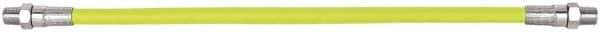 Legacy - 1' Long, 10,000 psi Operating Pressure, Rubber Grease Gun Hose - 1/8 NPT, 10,000 psi Burst Pressure - Exact Tool & Supply
