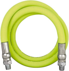Legacy - 3' Long, 10,000 psi Operating Pressure, Rubber Grease Gun Hose - 3/16 NPT, 10,000 psi Burst Pressure - Exact Tool & Supply