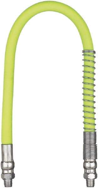 Legacy - 1-1/2' Long, 10,000 psi Operating Pressure, Rubber Grease Gun Hose - 3/16 NPT, 10,000 psi Burst Pressure - Exact Tool & Supply