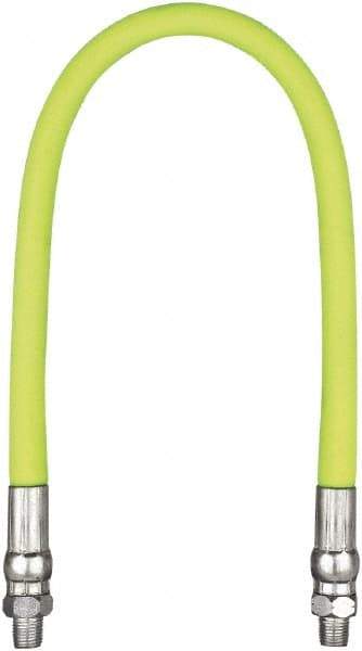 Legacy - 1-1/2' Long, 10,000 psi Operating Pressure, Rubber Grease Gun Hose - 3/16 NPT, 10,000 psi Burst Pressure - Exact Tool & Supply