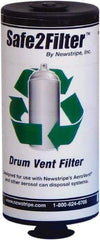 Made in USA - Trash Compactor/Crusher Carbon Filter Assembly - 4" Wide x 4" Long x 9" High, For Any 55 or 30 Gal Drum, 10004840 Aerovent Can Disposal Systems - Exact Tool & Supply