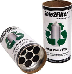 Made in USA - Trash Compactor/Crusher Filter Replacement - 4" Wide x 8" Long x 8" High, For 10004841 Single Carbon Filter Assemblies, 10004840 Aerovent Can Disposal Systems - Exact Tool & Supply