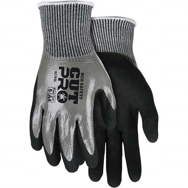 MCR Safety - Size XS, ANSI Cut Lvl A5, Puncture Lvl 4, Abrasion Lvl 4, Foam Nitrile Coated Cut & Puncture Resistant Gloves - Exact Tool & Supply