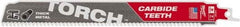 Milwaukee Tool - 9" Long x 1" Thick, Carbide Reciprocating Saw Blade - Straight Profile, 7 TPI, Toothed Edge, Universal Shank - Exact Tool & Supply