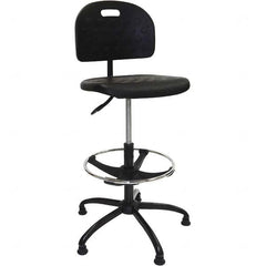 LISTA - 22 to 32" High Adjustable Height Swivel Stool - Exact Tool & Supply