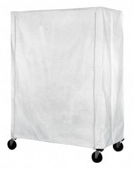 White Uncoated Polyester Zipper Cart Cover, 54"H x 48"L x 21"W