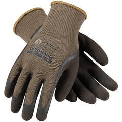 39-C1500/XS Seamless Knits - PowerGrab Premium - Brown 10G Cotton /Poly Shell - Latex MicroFinish Grip - Exact Tool & Supply