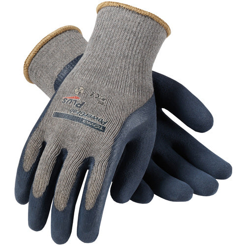 39-C1600/S Seamless Knits - PowerGrab Plus - Gray 10G Cotton/Poly Shell - Blue Latex MicroFinish Grip - Exact Tool & Supply