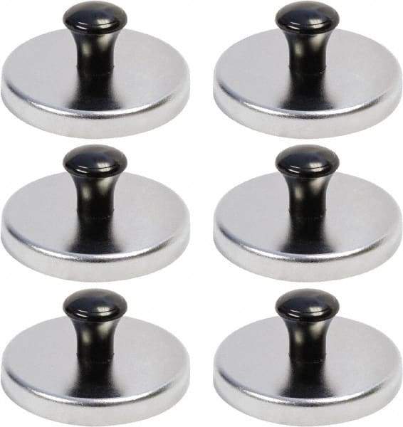 Mag-Mate - 2-5/8" Diam x 2-5/8" Long 1-1/8" Magnet Height, 80 Lb Max Pull Magnetic Print Holder - Round, 1.13" High, 41 Lb Average Magnetic Pull - Exact Tool & Supply