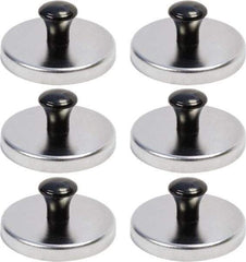 Mag-Mate - 2-5/8" Diam x 2-5/8" Long 1-1/8" Magnet Height, 80 Lb Max Pull Magnetic Print Holder - Round, 1.13" High, 41 Lb Average Magnetic Pull - Exact Tool & Supply